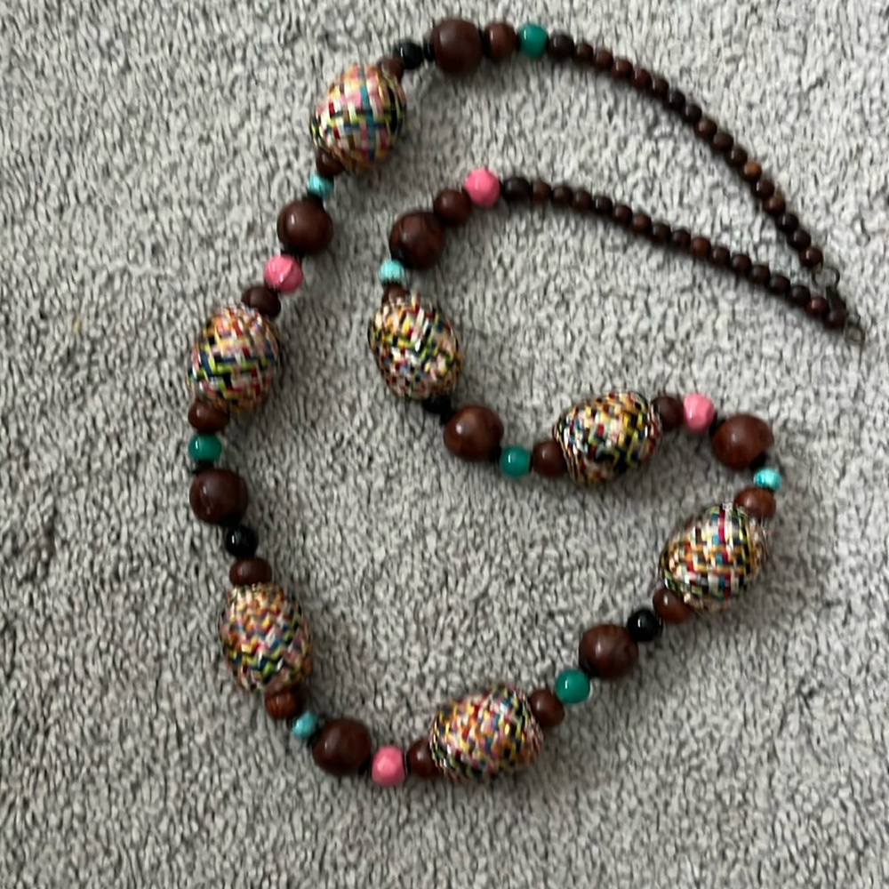 Beaded statement necklace